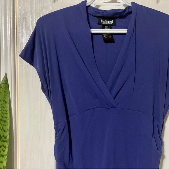 Unlisted A Kenneth Cole Production Purple Blouse with Ruched Sides - Picture 5 of 8